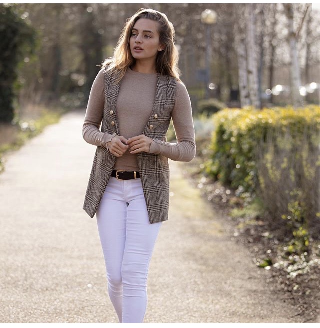 Stanton longline Waistcoat (Brown Prince of Wales)