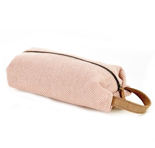 Tweed Herringbone Wash Bag