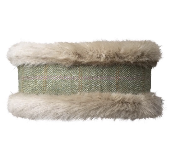 Annabel Brocks Luxury Faux Fur & Tweed Headband