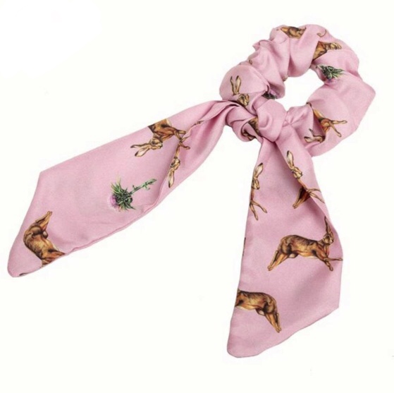 Clare Haggas Hares Scrunchie Pink